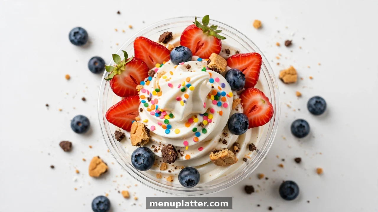 16 handles frozen yogurt menu with prices