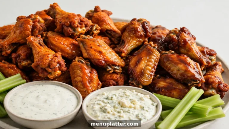 Atomic Wings menu with prices