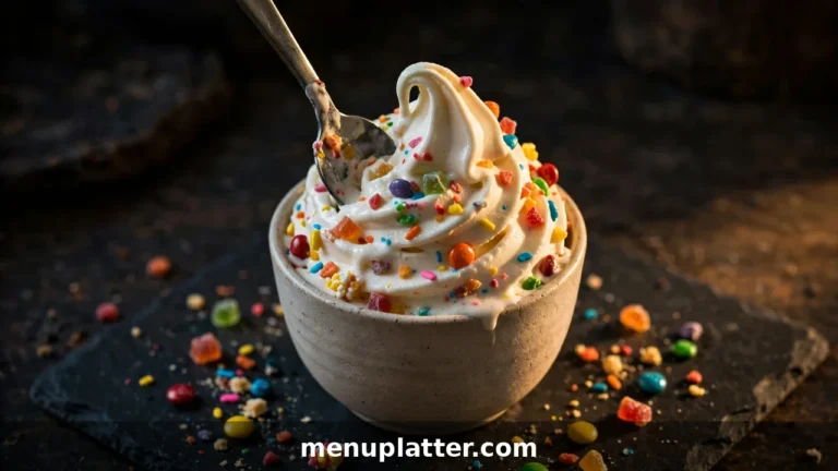 Dessert and ice cream menus with prices