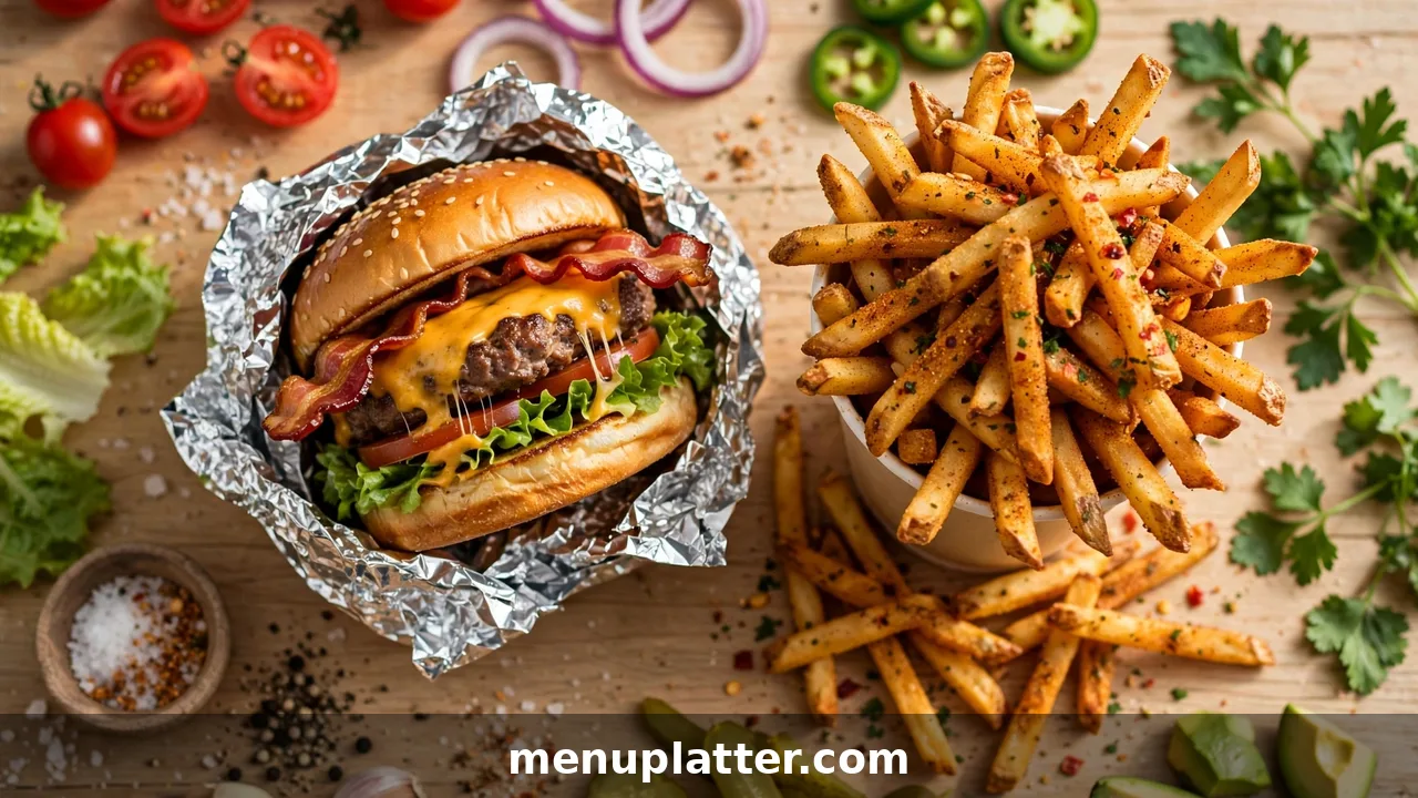 Burgers, fries and shakes