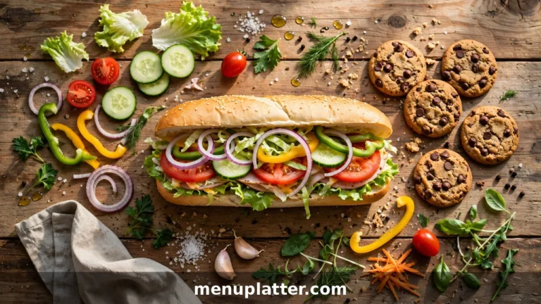 Subway menu with prices